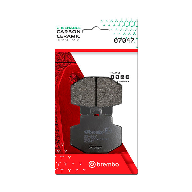 Brembo OE Benelli Adiva/Gilera Runner/Piaggio Hexagon Carbon Ceramic Brake Pad - Rear 07047