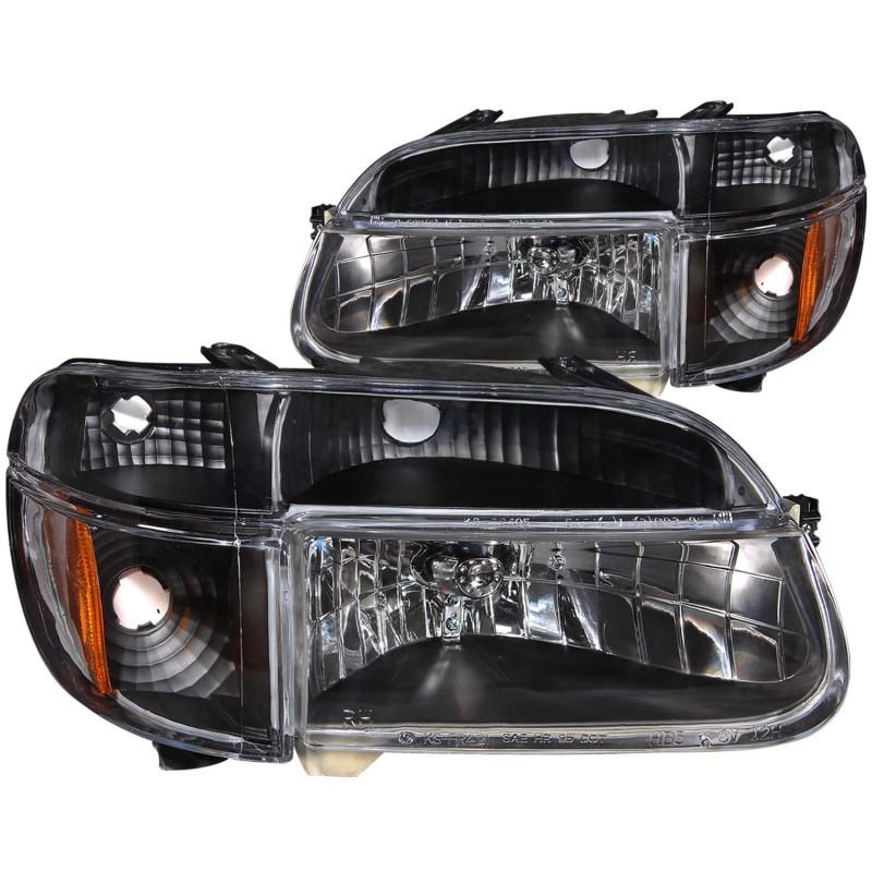 ANZO 1995-2001 Ford Explorer Crystal Headlights Black 111039