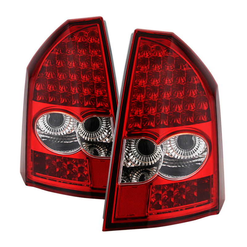 SPYDER Xtune Chrysler 300C 05-07 LED Tail Lights Red Clear ALT-JH-C305-LED-RC 9027543