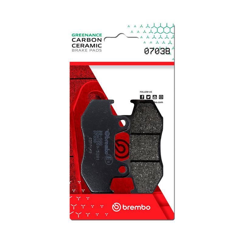 Brembo OE Honda Ch/Honda Ses/Honda Ps/Honda Sh/Honda Lead Carbon Ceramic Brake Pad - Front 07038