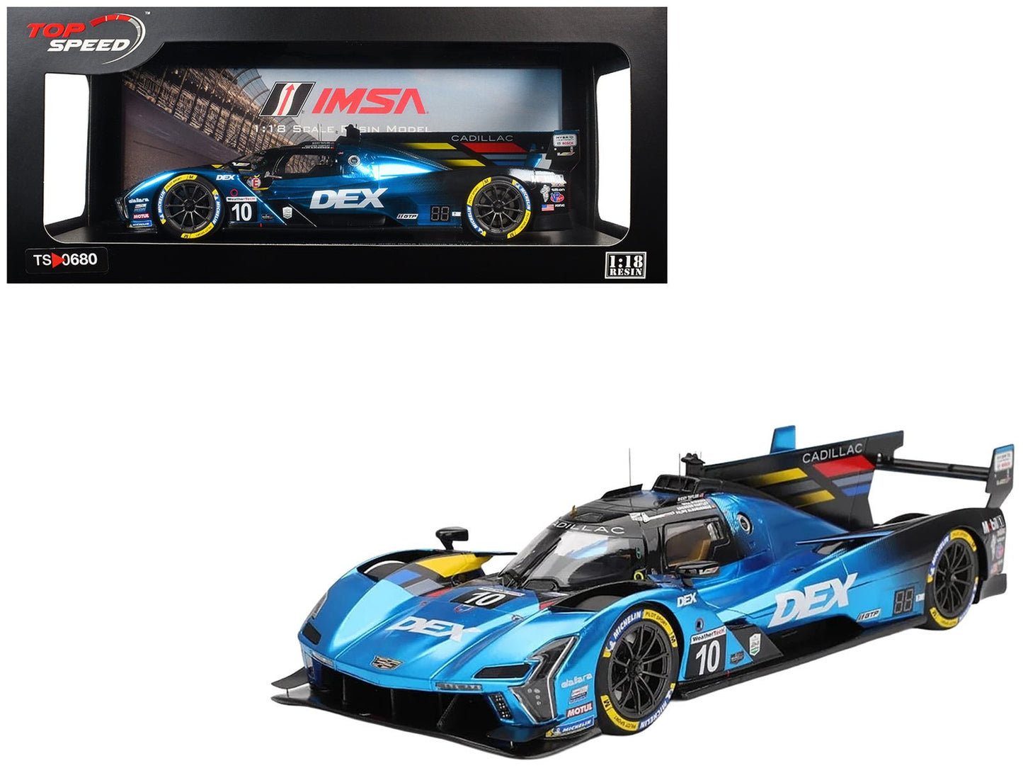 Cadillac V-Series.R #10 Filipe Albuquerque - Brendon Hartley - Will Stevens - Ricky Taylor "Cadillac Wayne Taylor Racing" IMSA "24 Hours of Daytona" (2025) 1/18 Model Car by Top Speed free shipping USA