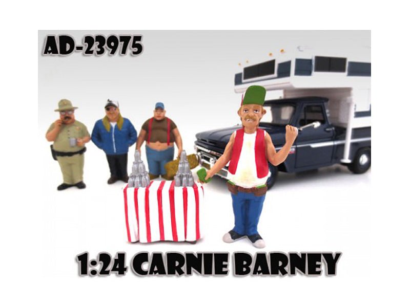 Carnie Barney "Trailer Park" Figure For 1:24 Scale Model Cars by American Diorama free shipping USA