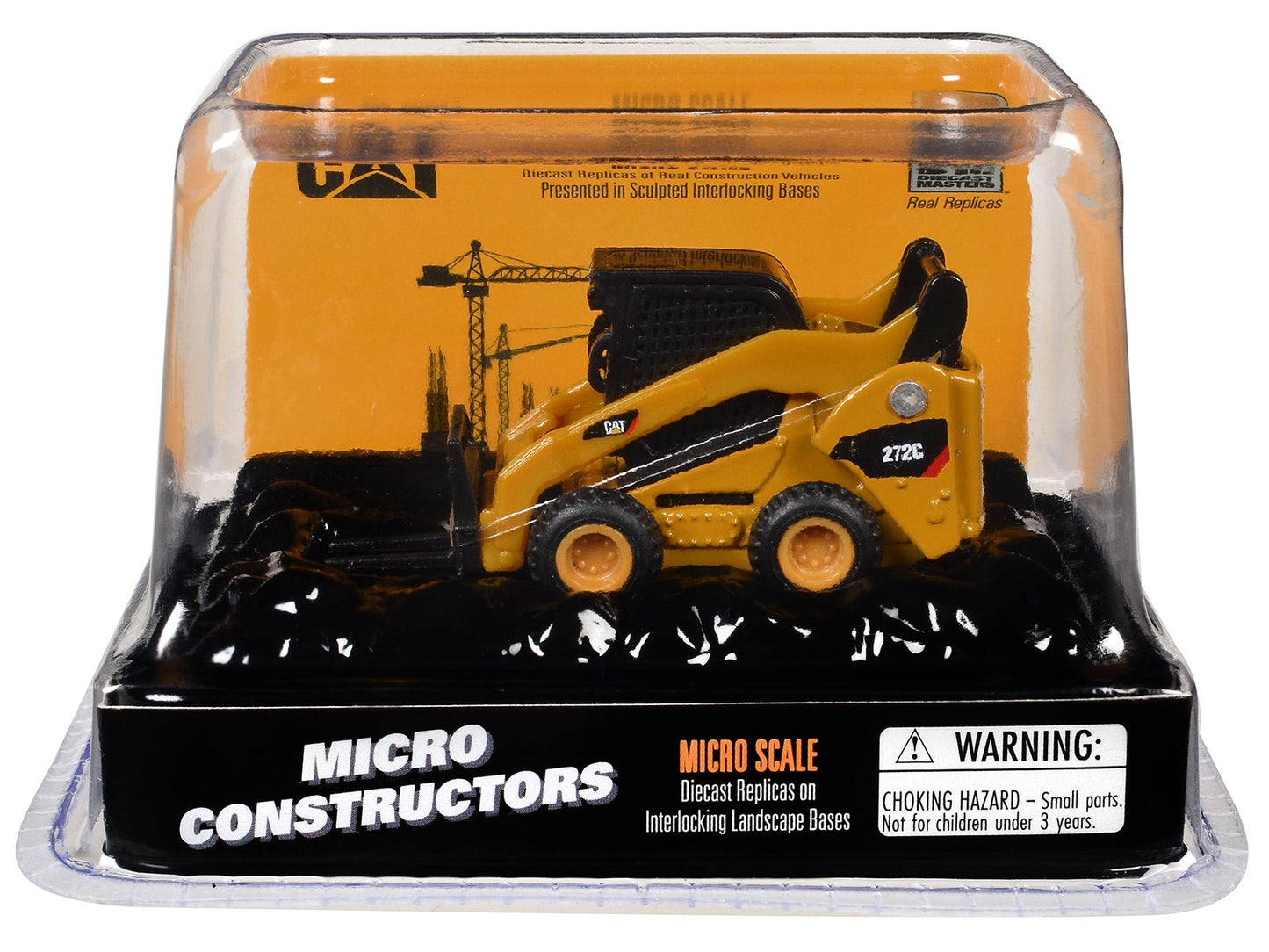 CAT Caterpillar 272C Skid Steer Loader with Pallet Fork Yellow "Micro-Constructor" Series Diecast Model by Diecast Masters free shipping USA