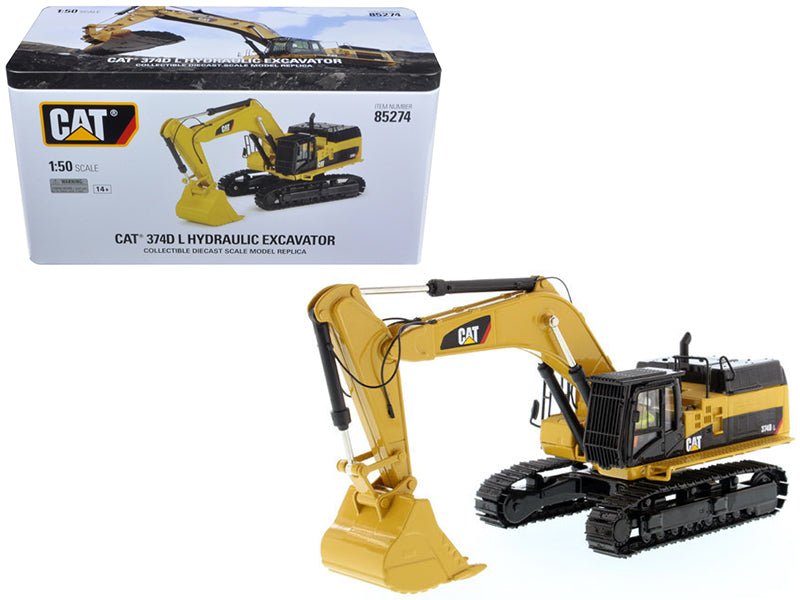 CAT Caterpillar 374D L Hydraulic Excavator with Operator "High Line" Series 1/50 Diecast Model by Diecast Masters free shipping USA