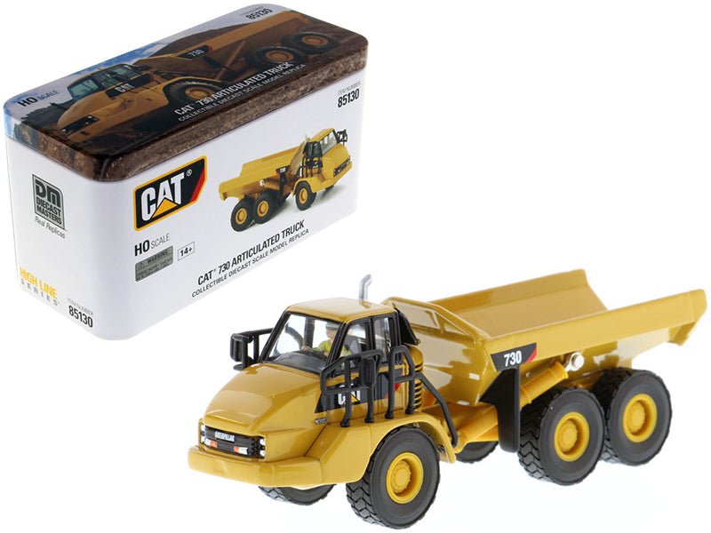 CAT Caterpillar 730 Articulated Dump Truck with Operator "High Line" Series 1/87 (HO) Scale Diecast Model by Diecast Masters free shipping USA