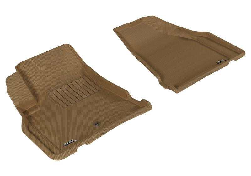 3D MAXpider 2008-2017 Buick/Chevrolet/GMC Enclave/Traverse/Acadia Kagu 1st Row Floormat - Tan L1BC02211502