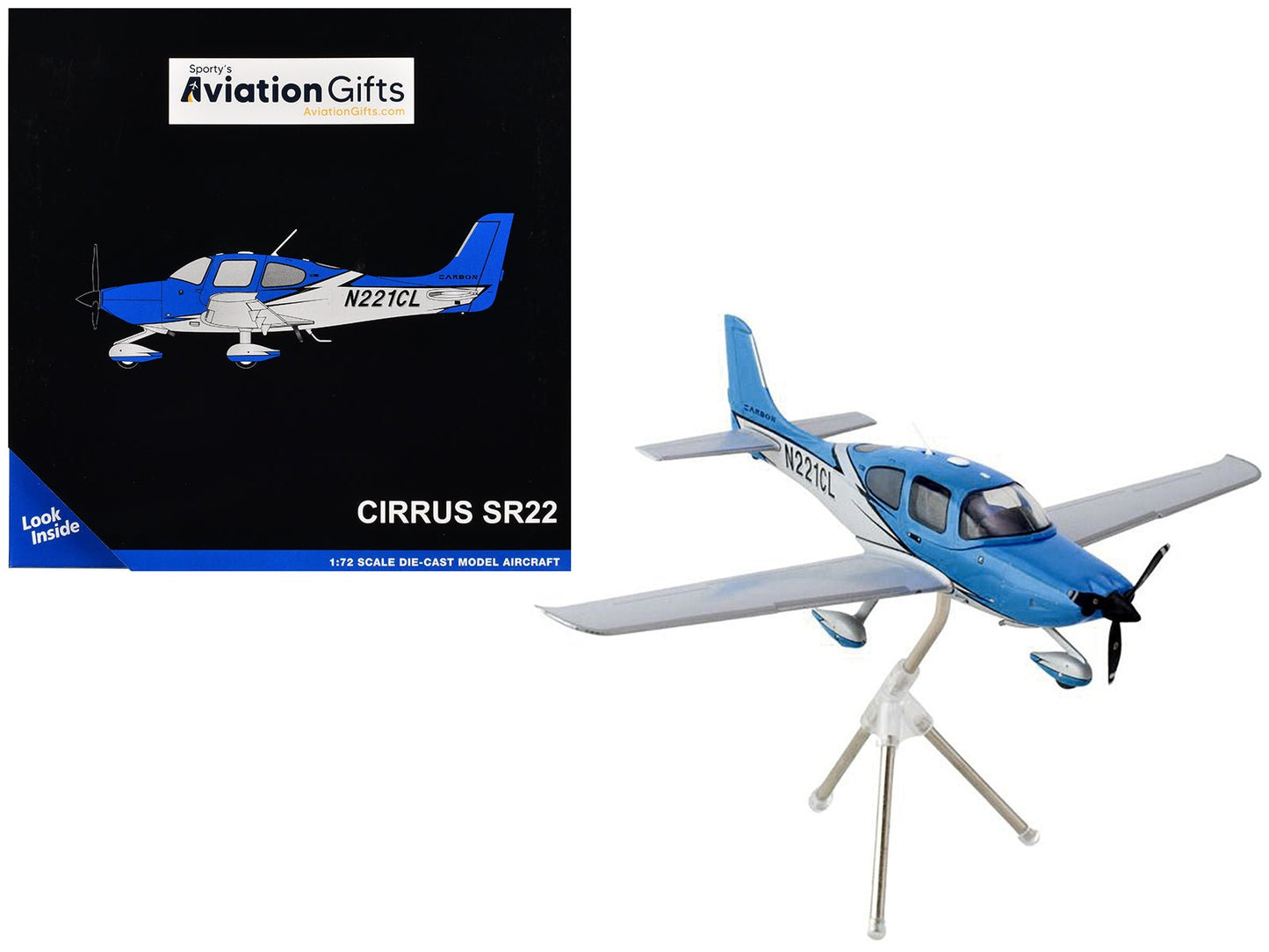 Cirrus SR22 Composite Aircraft (N221CL) Blue "Gemini General Aviation" Series 1/72 Diecast Model Airplane by GeminiJets free shipping USA