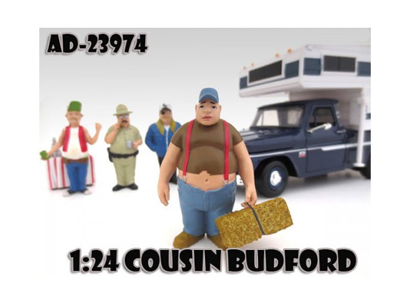 Cousin Budford "Trailer Park" Figure For 1:24 Scale Model Cars by American Diorama free shipping USA