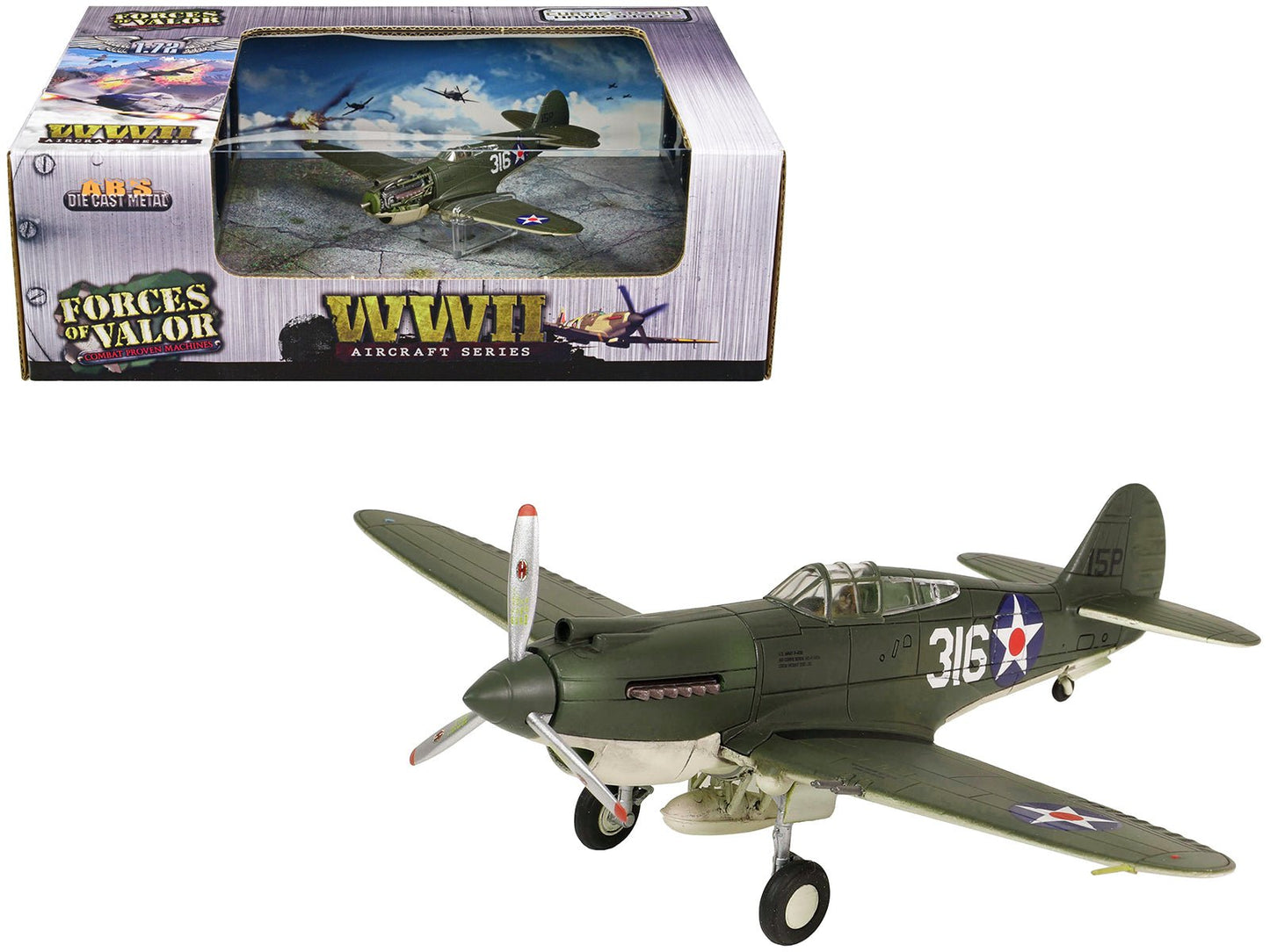 Curtiss P-40B HAWK 81A-2 (P-8127) Aircraft Fighter "47th Pursuit Squadron (15th Pursuit Group) Serial : 316/15P Hawaiian Islands Pearl Habor" (7 December 1941) "WW2 Aircrafts Series" 1/72 Diecast Model by Forces of Valor free shipping USA