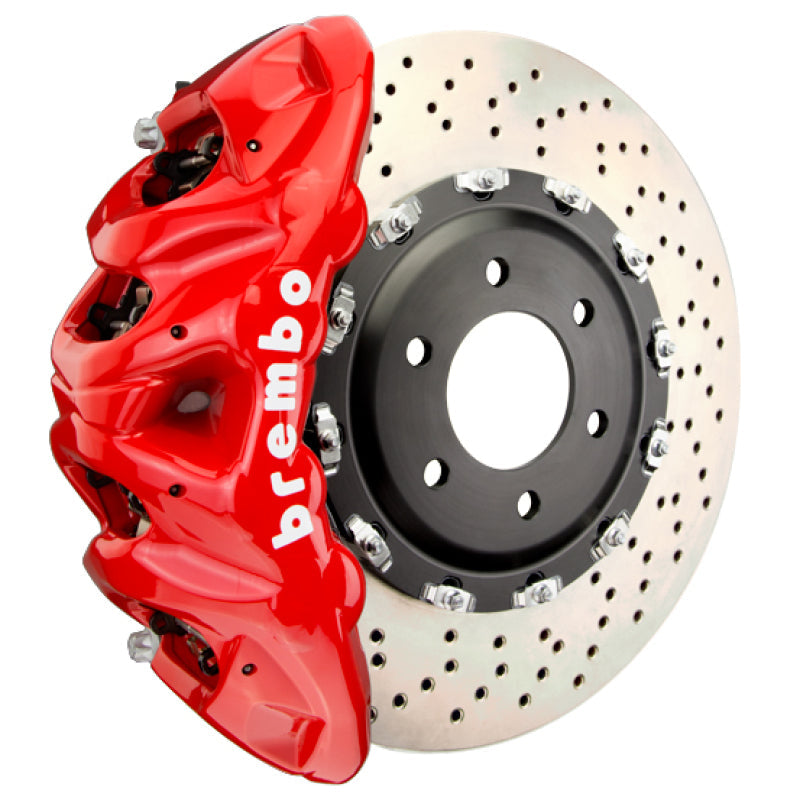 Brembo 25+ BMW X3 M50 xDrive (G45) Front GT BBK 8 Piston Cast 412x38 2pc Rotor Drilled - Red 1Q1.9638A2