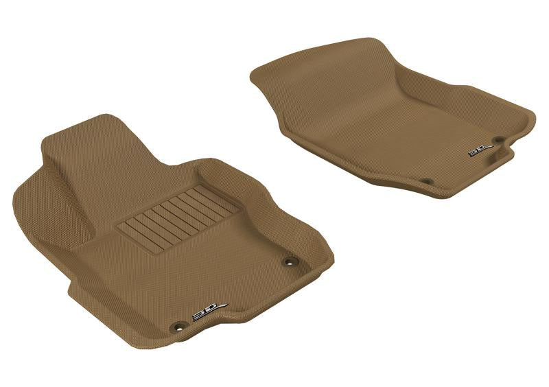 3D MAXpider 2006-2011 Mercedes-Benz ML-Class/GL-Class W164/X164 Kagu 1st Row Floormat - Tan L1MB00811502