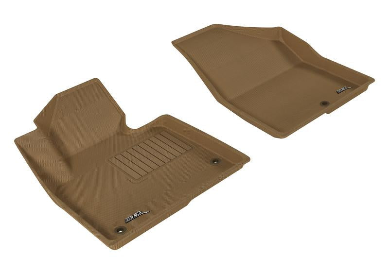 3D MAXpider 2013-2019 Hyundai Santa Fe Sport/Santa Fe/Santa Fe Xl Kagu 1st Row Floormat - Tan L1HY01711502