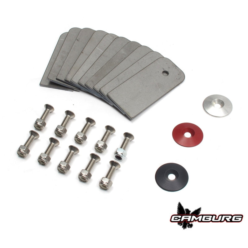 Camburg Black Fender Washer 10 Pack (aluminum washer bolt body clip 1/8in. tab) CAM-040073