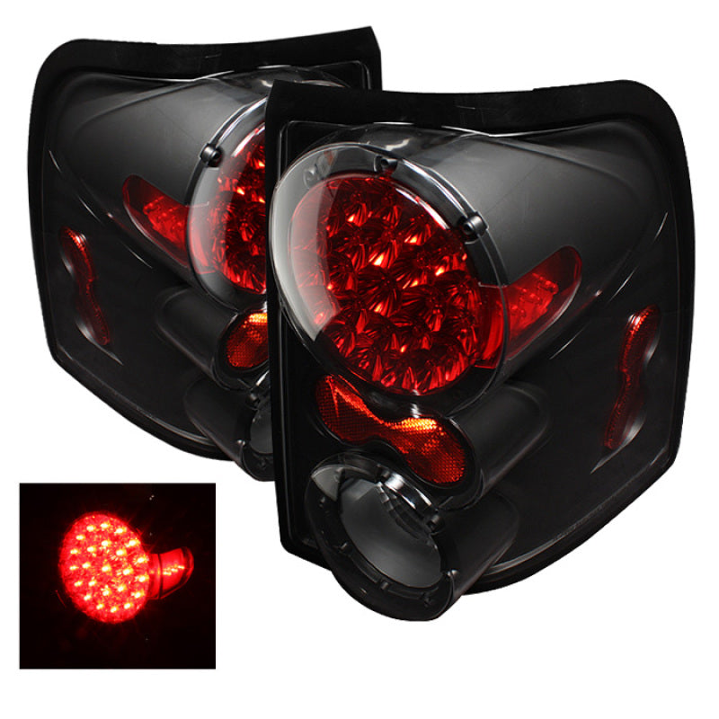SPYDER Xtune Ford Explorer 4Dr (Except Sport Trac) 02-05 LED Tail Lights Black ALT-ON-FEXP02-LED-BK 5012845