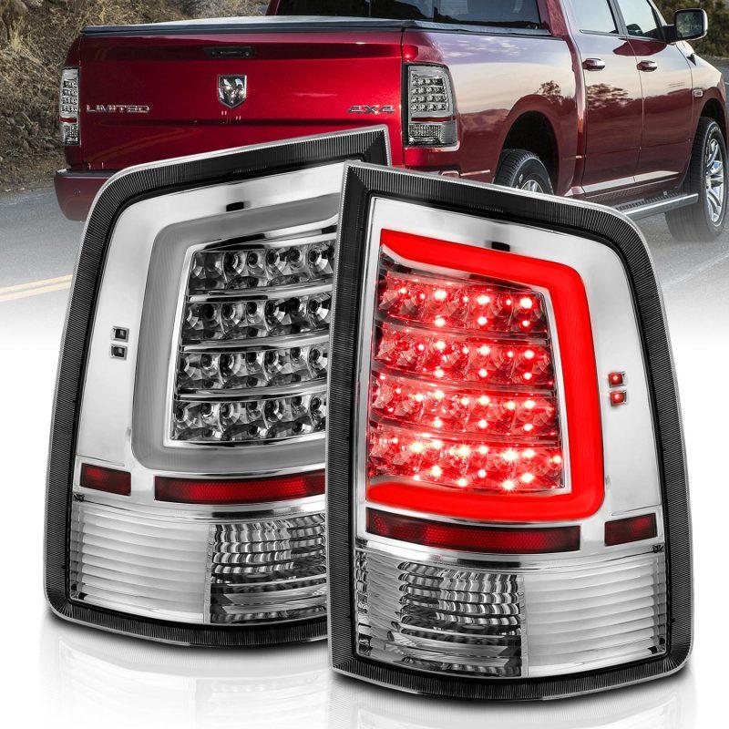 ANZO 2009-2018 Dodge Ram 1500 LED Taillight Plank Style Chrome w/Clear Lens 311320
