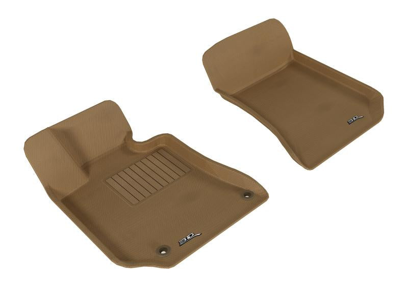3D MAXpider 2010-2012 Mercedes-Benz E-Class Coupe C207 Kagu 1st Row Floormat - Tan L1MB05211502