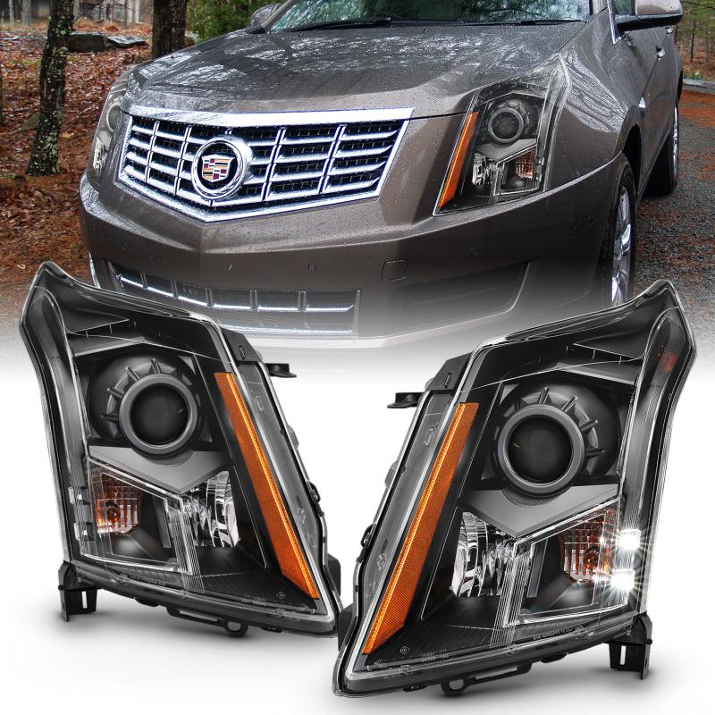 ANZO 2010-2016 Cadillac Srx Projector H.L Black Amber (OE) 111477