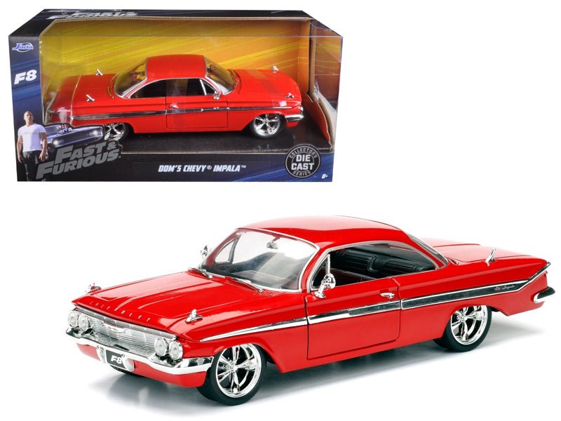 Dom's Chevrolet Impala Red "Fast & Furious F8: The Fate of the Furious" (2017) Movie 1/24 Diecast Model Car by Jada free shipping USA