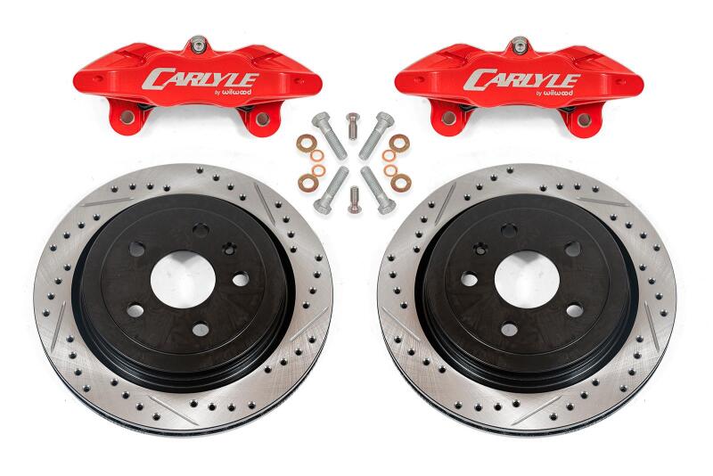 BMR Suspension BMR 14-17 Chevrolet SS Brake Kit For 15in Conversion Drilled & Slotted Rotors Red Calipers DBK353