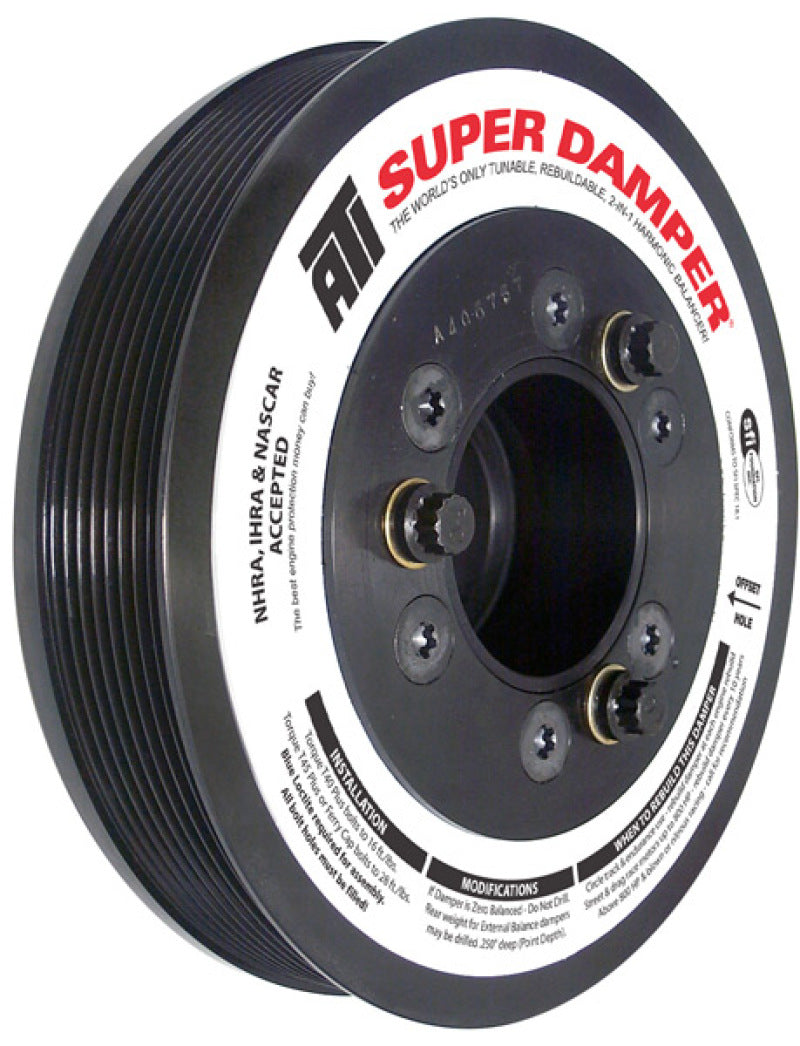 ATI Damper - 7.45in - Steel - 8 Grv - Ford 7.3 - Powerstroke - 99-03 - Ext Bal - 3 Ring - Diesel ATI918889