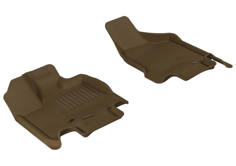 3D MAXpider 2008-2019 Dodge Grand Caravan Kagu 1st Row Floormat - Tan L1DG01611502