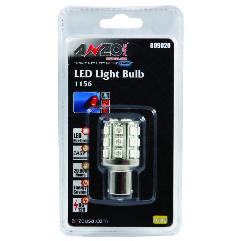 ANZO LED Bulbs Universal LED 1156 Amber - 24 LEDs 2in Tall 809020