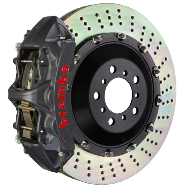 Brembo 25+ BMW X3 30/BMW X3 M50 xDrive Fr GT-S BBK 6 Pist Cast 405x34 2pc Rotor Drilled- Blk HA 1N1.9552AS
