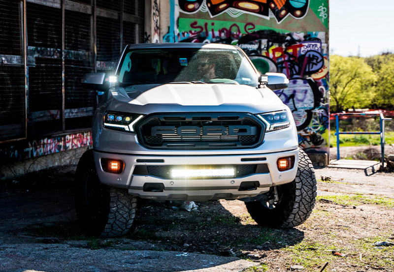 Cali Raised LED Cali Raised 19-22 Ford Ranger 22 Bumper Hidden Led Light Bar Brackets Kit For - W/ 22 Inch Led Bar CR2923
