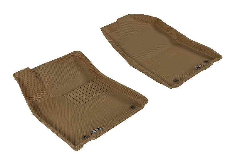 3D MAXpider 2013-2018 Lexus ES/ES Hybrid Kagu 1st Row Floormat - Tan L1LX02711502