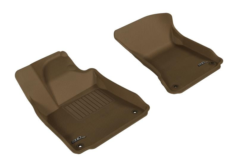 3D MAXpider 2011-2018 Audi A8/A8L Kagu 1st Row Floormat - Tan L1AD03011502