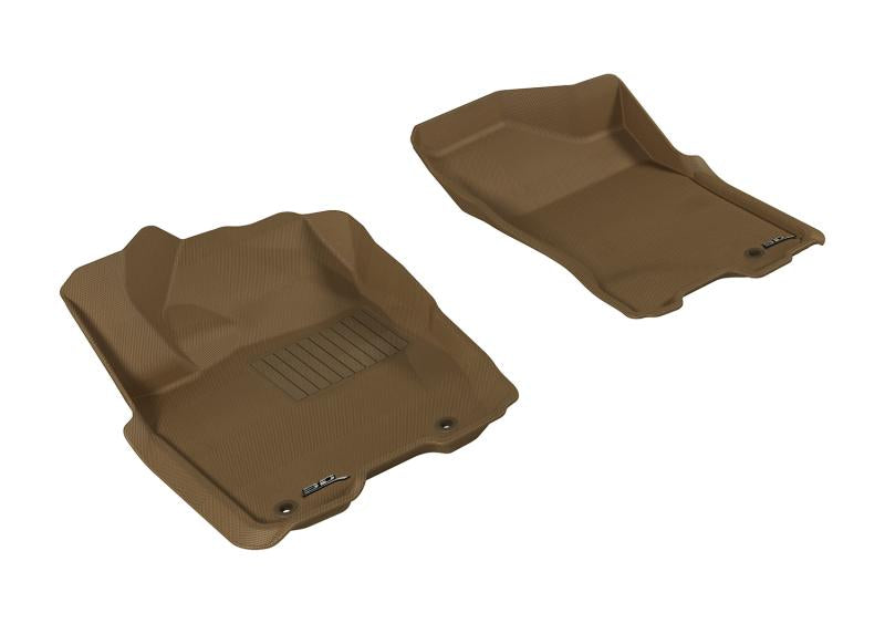 3D MAXpider 2009-2015 Nissan Titan King/Crew Cab Kagu 1st Row Floormat - Tan L1NS06311502