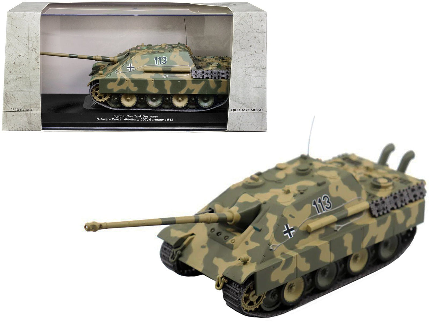 German Sd. Jagdpanther Tank Destroyer #113 "Schwere Panzer Abteilung 507 Germany 1945" 1/43 Diecast Model by AFVs of WWII free shipping USA