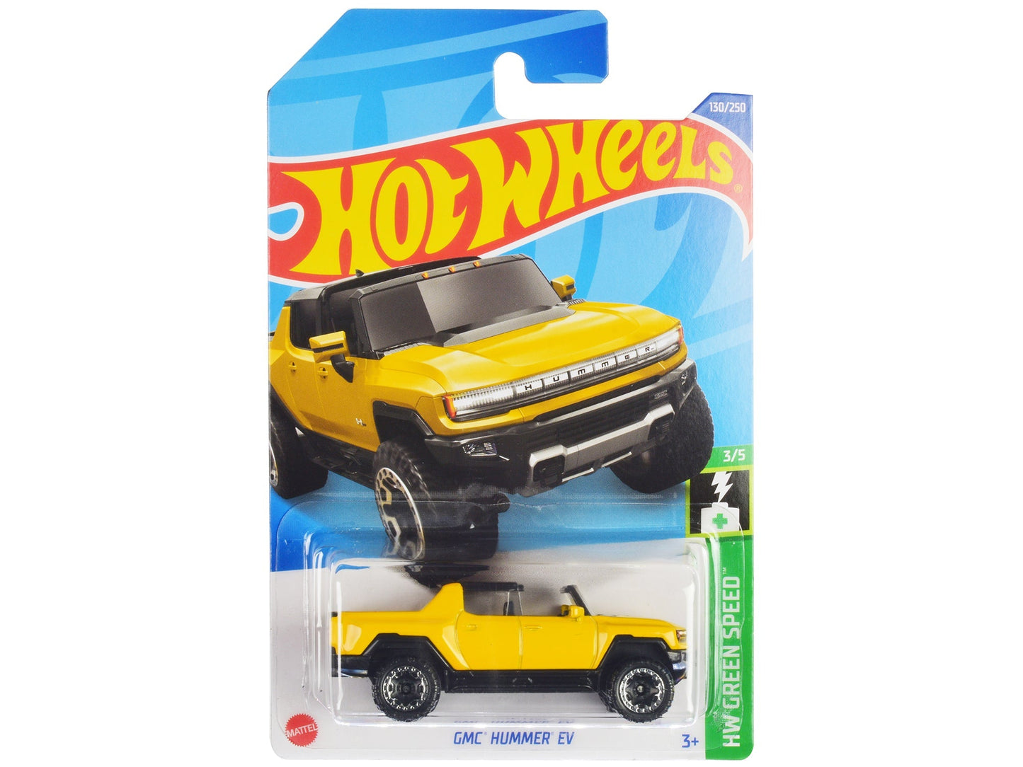 GMC Hummer EV Pickup Truck Yellow with Open Top "HW Green Speed" Series Diecast Model Car by Hot Wheels free shipping USA