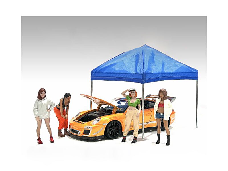 "Hip Hop Girls" 4 Piece Figure Set for 1/18 Scale Models by American Diorama free shipping USA