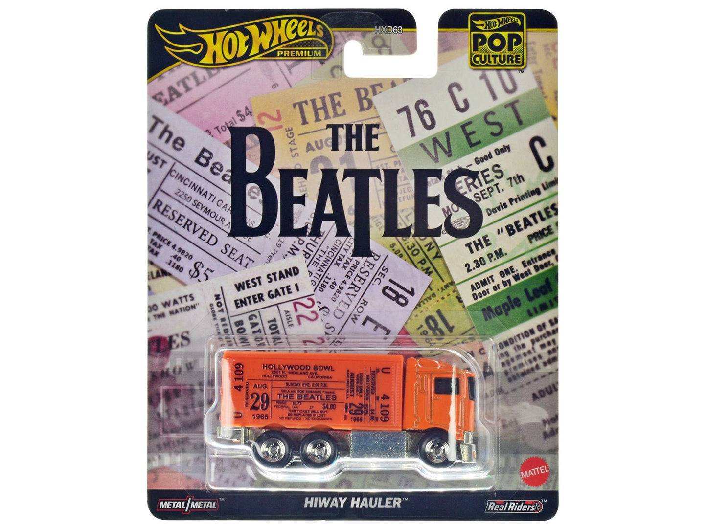 Hiway Hauler Orange with Concert Ticket Graphics "The Beatles" "Pop Culture" Series Diecast Model Car by Hot Wheels free shipping USA