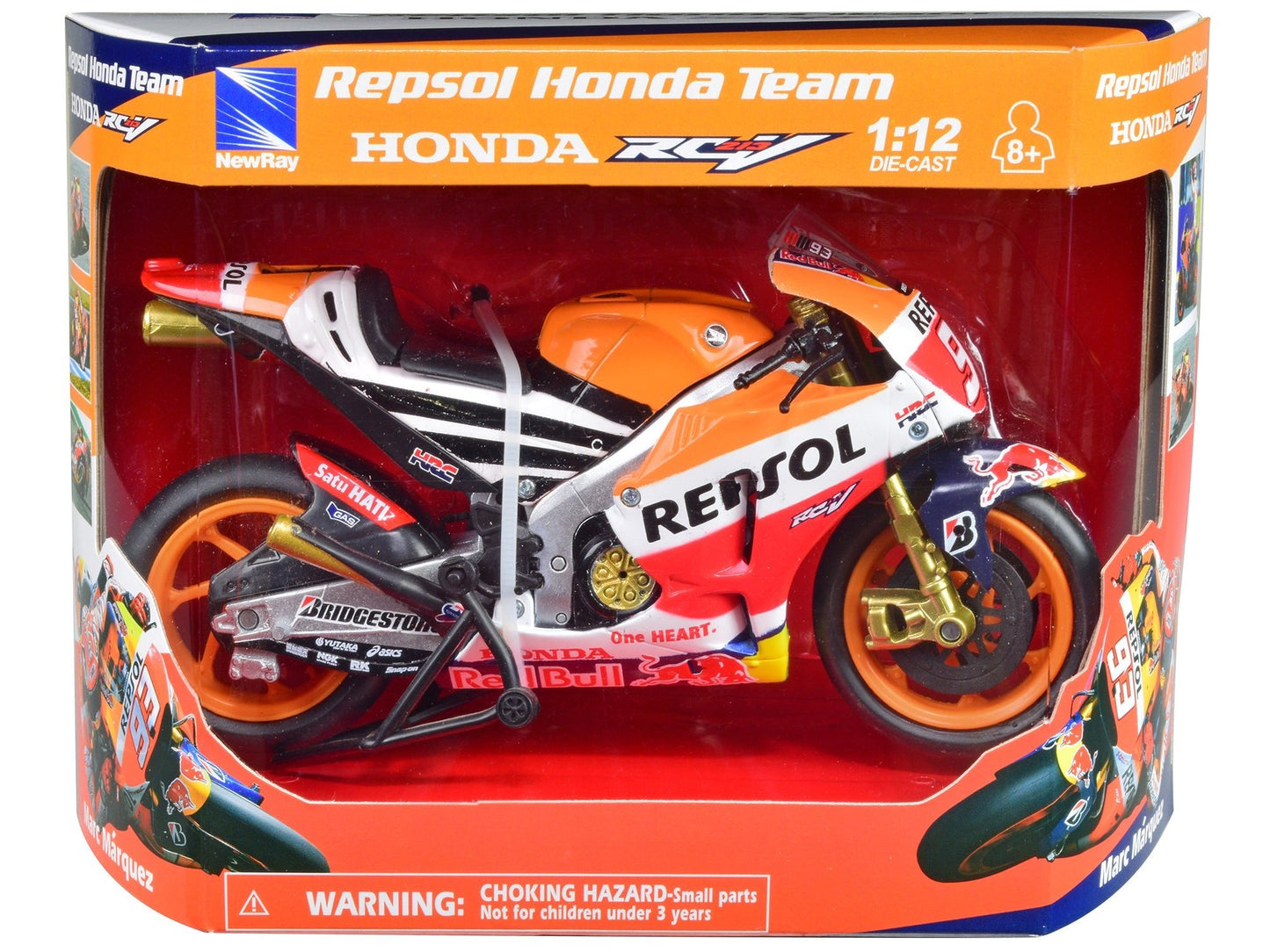 Honda RC213V Motorcycle #93 Marc Marquez "Repsol Honda Team" MotoGP (2015) 1/12 Diecast Model by New Ray free shipping USA