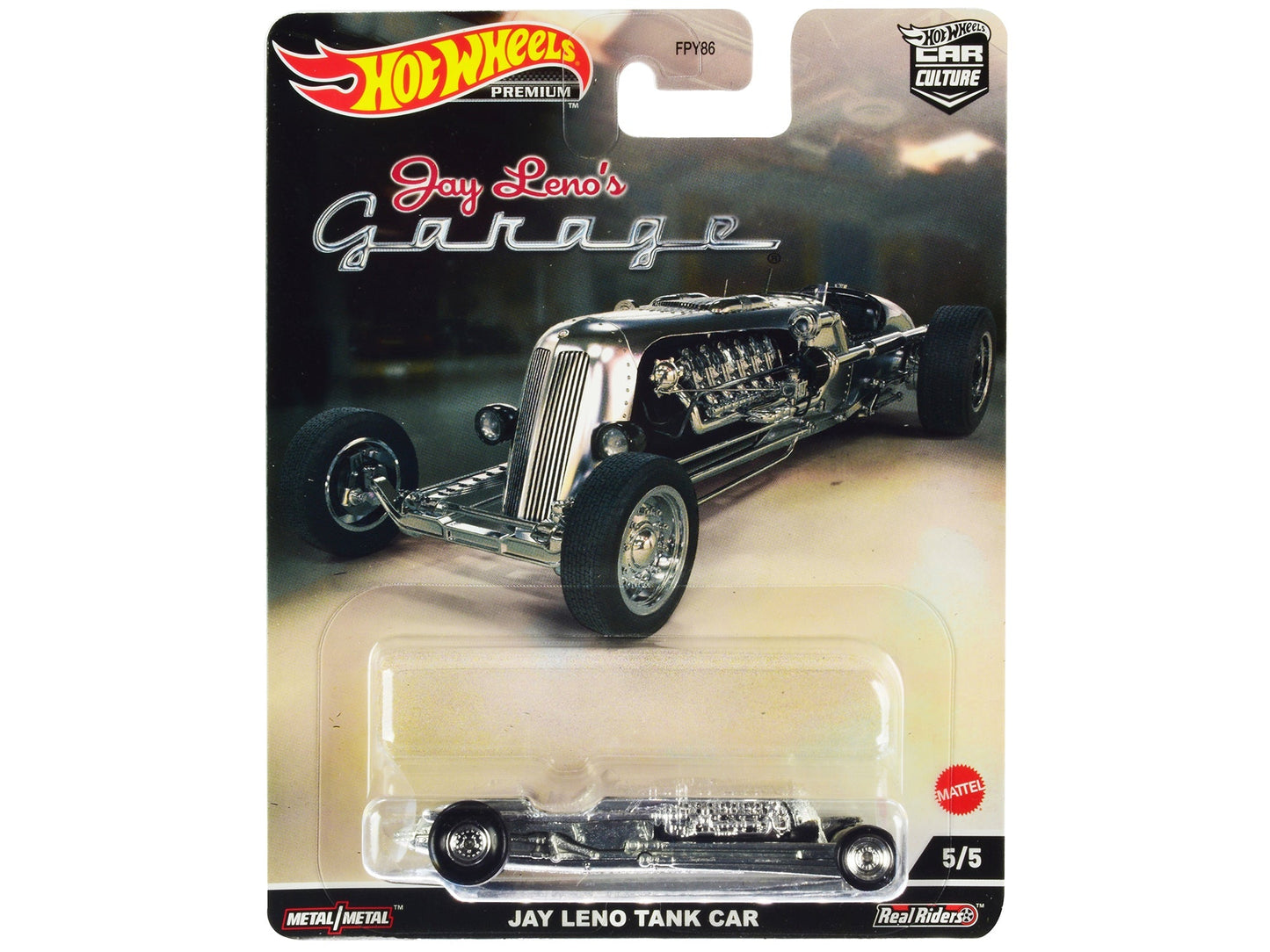 Jay Leno Tank Car Brushed Metal "Jay Leno’s Garage" Diecast Model Car by Hot Wheels free shipping USA
