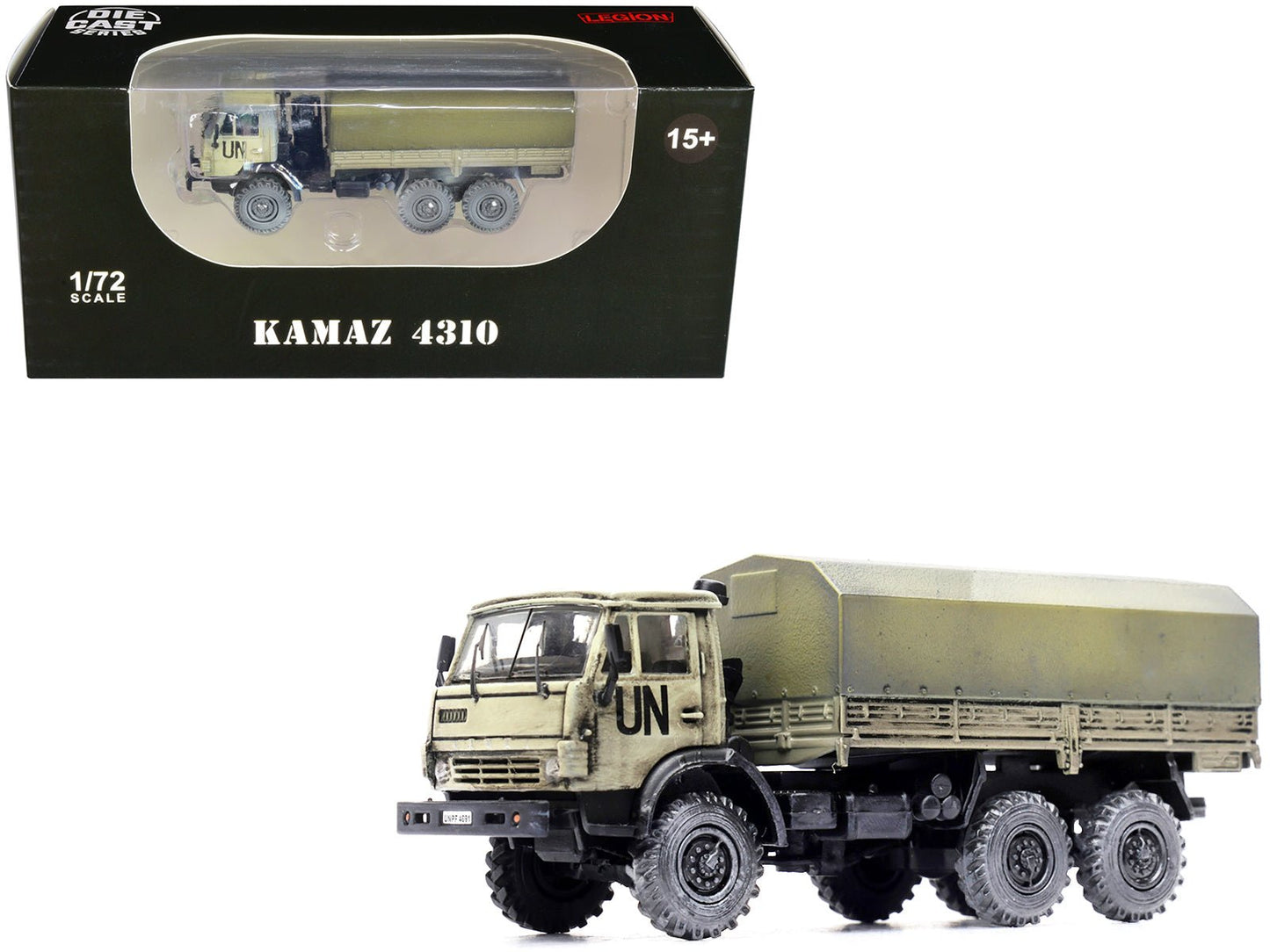 Kamaz 4310 Transport Truck Beige (Weathered) "United Nations" 1/72 Diecast Model by Legion free shipping USA