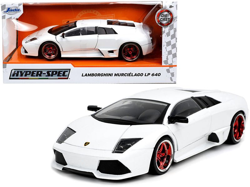 Lamborghini Murcielago LP640 White "Hyper-Spec" 1/24 Diecast Model Car by Jada free shipping USA