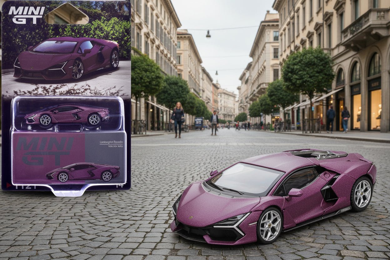 Lamborghini Revuelto Viola 30th Matt Purple Metallic Limited Edition 1/64 Diecast Model Car by Mini GT free shipping USA