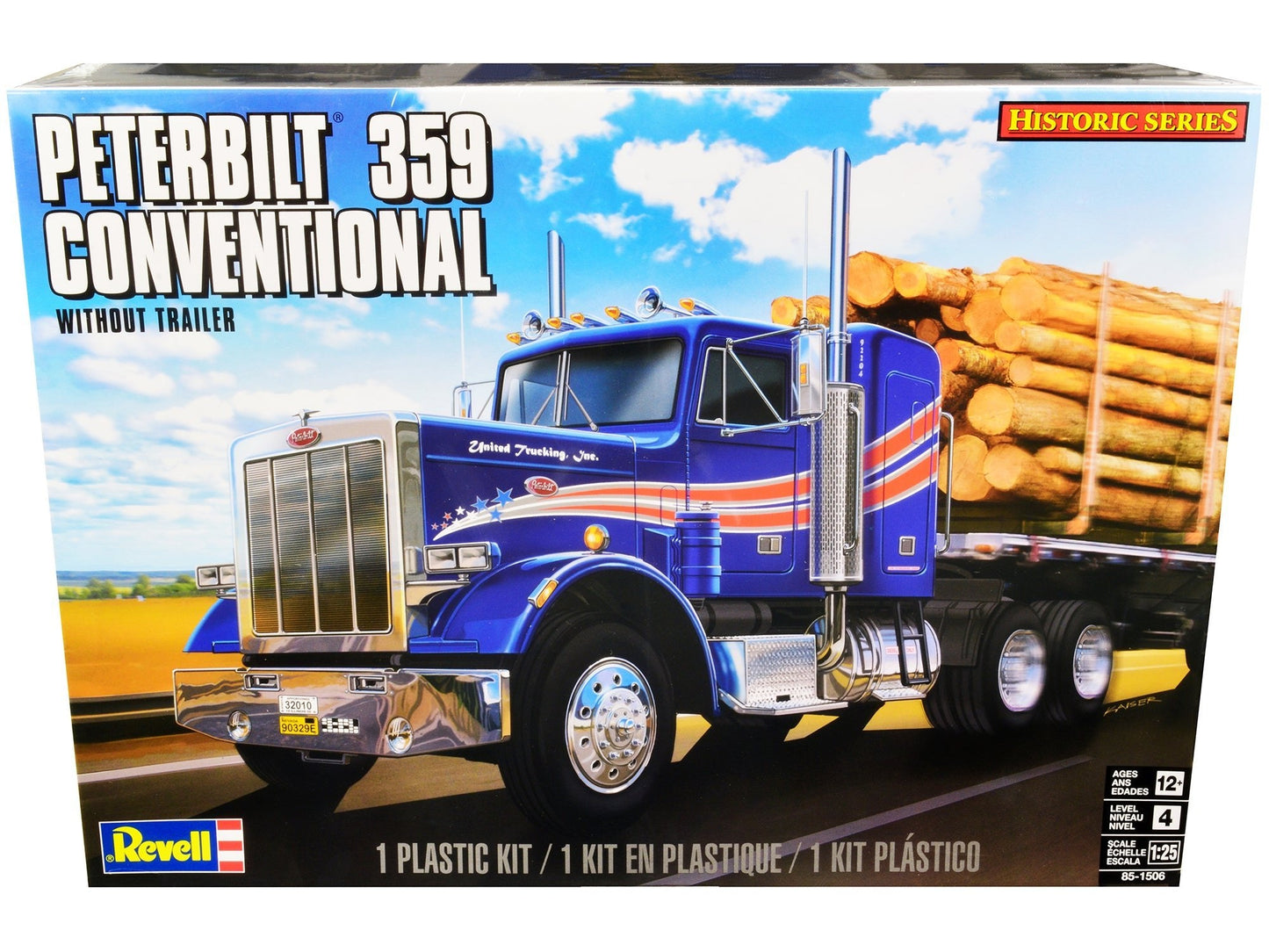 Level 4 Model Kit Peterbilt 359 Conventional Truck Tractor (without Trailer) "Historic Series" 1/25 Scale Model by Revell free shipping USA