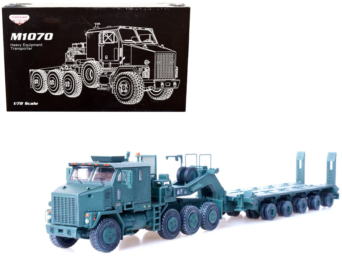 M1070 Heavy Equipment Transporter Army Green "Armor Premium" Series 1/72 Diecast Model by Panzerkampf free shipping USA