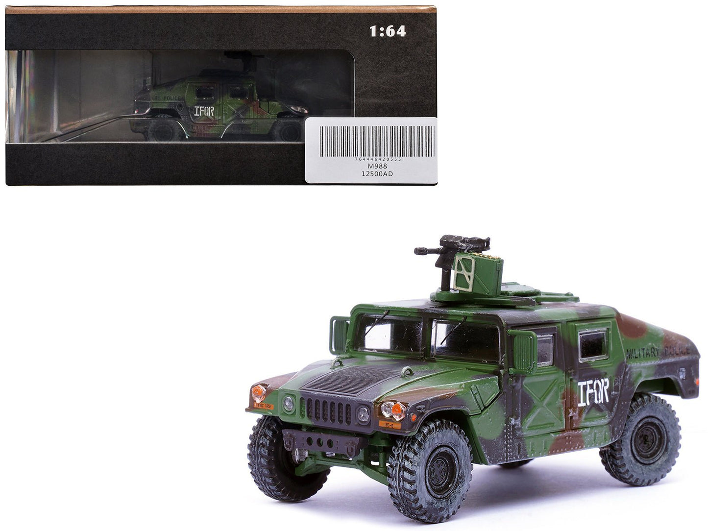 M988 Modern 4×4 Utility Vehicle with Grenade Launcher Camouflage "Military Police 65th Company 519th MP Battalion IFOR HQ ARRC Forward Brcko Bosnia and Herzegovina" (1996) "Military Miniature" Series 1/64 Diecast Model by Panzerkampf free shipping USA
