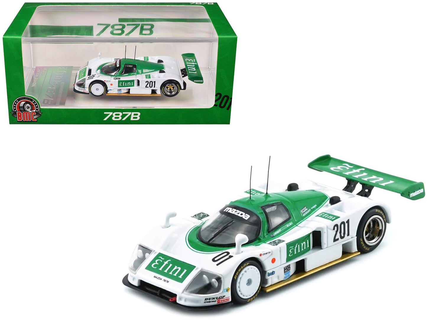 Mazda 787B #201 Johnny Herbert - Maurizio Sandro Sala "Efini" "All Japan Sports Prototype Car Endurance Championship" (1991) 1/64 Diecast Model Car by BM Creations free shipping USA