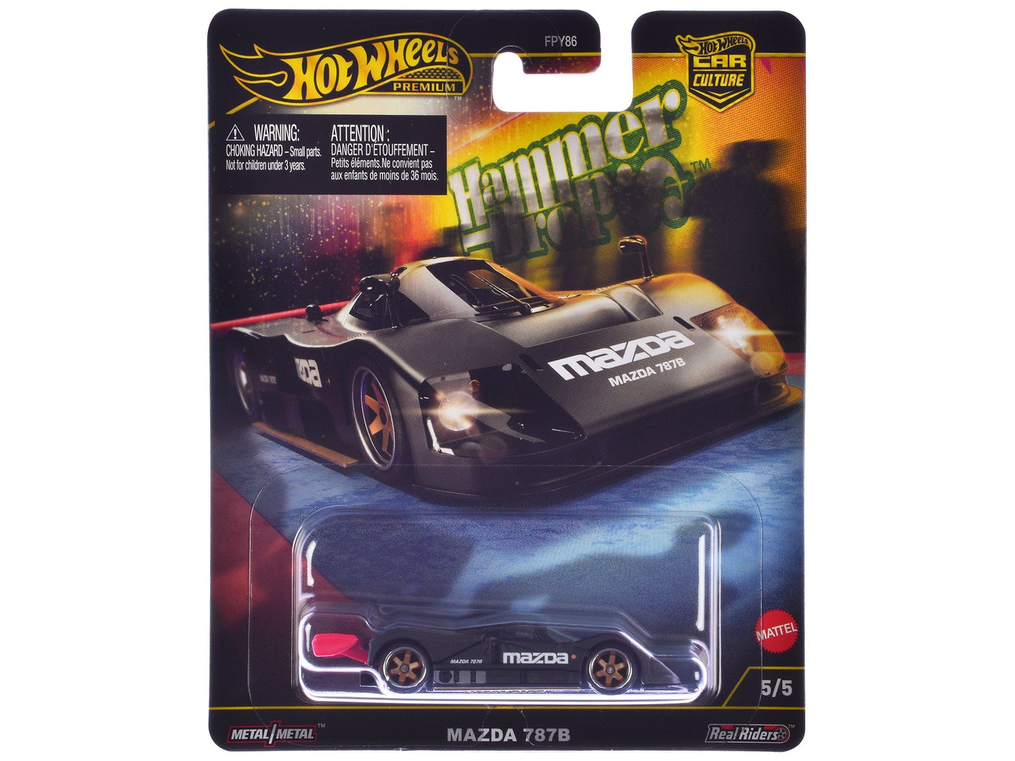 Mazda 787B Prototype Race Car Black "Hammer Drop" Series Diecast Model Car by Hot Wheels free shipping USA