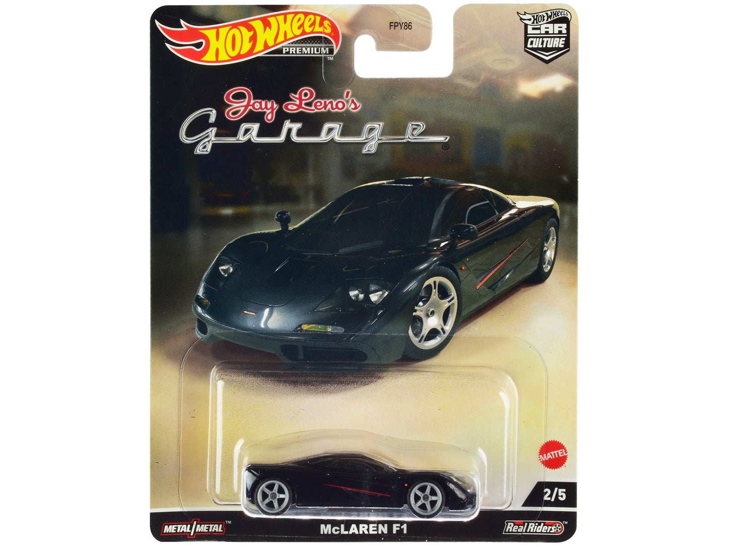 McLaren F1 Black with Red Stripes "Jay Leno’s Garage" Diecast Model Car by Hot Wheels free shipping USA