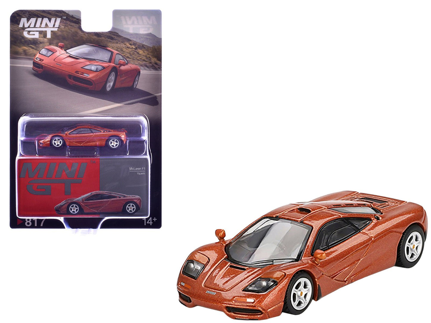McLaren F1 Yquem Orange Metallic Limited Edition 1/64 Diecast Model Car by Mini GT free shipping USA