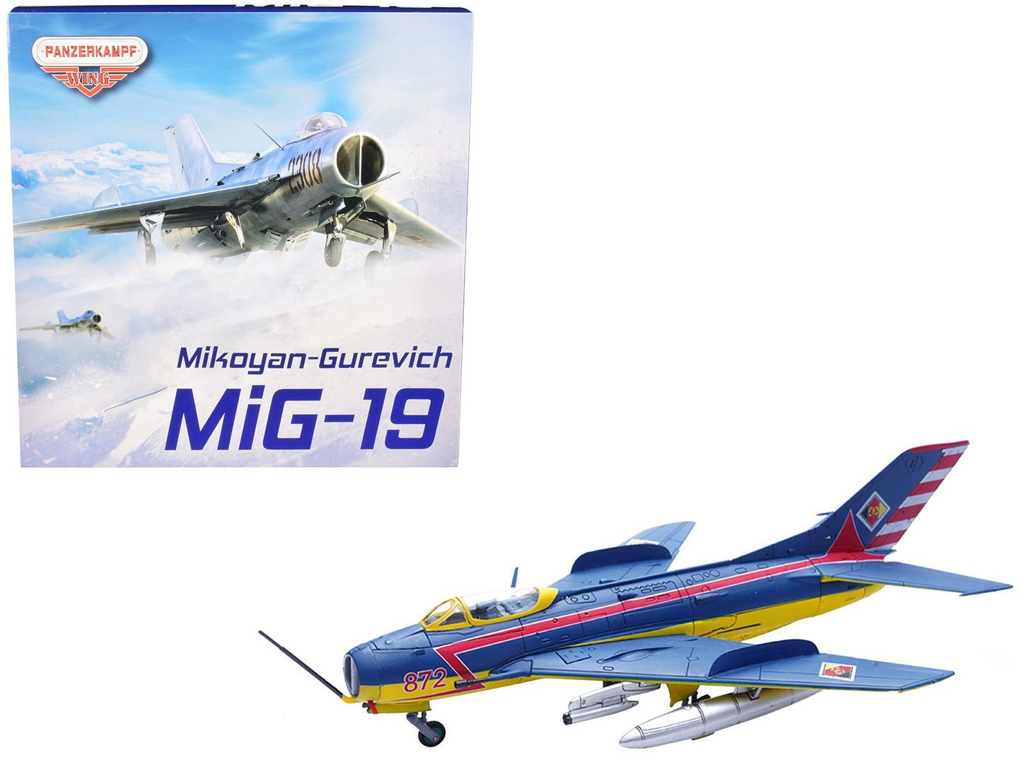Mikoyan-Gurevich MiG-19S Farmer C Fighter Aircraft "1 Staffel/JG-3. Preschen." 5th World Aerobatic Championships (1968) "Wing" Series 1/72 Diecast Model by Panzerkampf free shipping USA