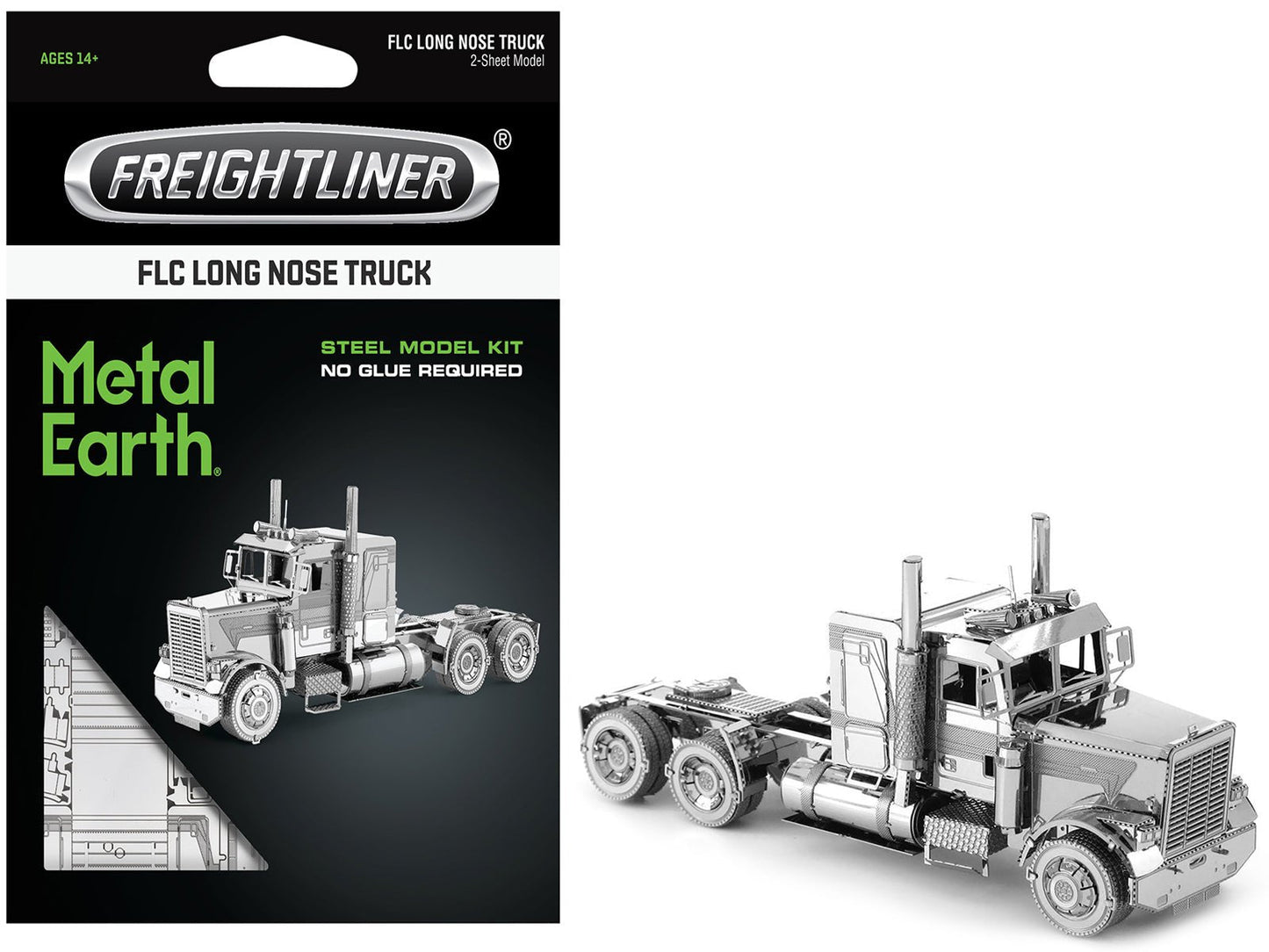 Model Kit Freightliner FLC Long Nose Truck (Challenging Difficulty) Steel Model by Metal Earth free shipping USA
