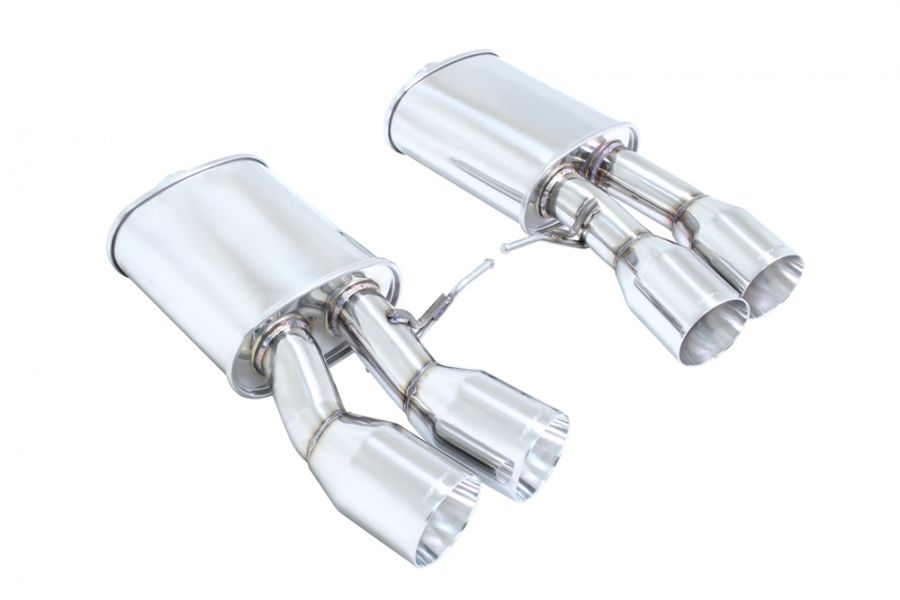 Megan Racing - Supremo Axle Back Exhaust for BMW M6 Coupe 2013-2019 T-304 Stainless Burnt Tip